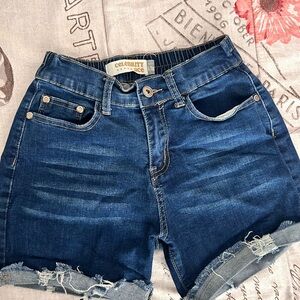 Celebrity Pink Dark Blue Jean Shorts